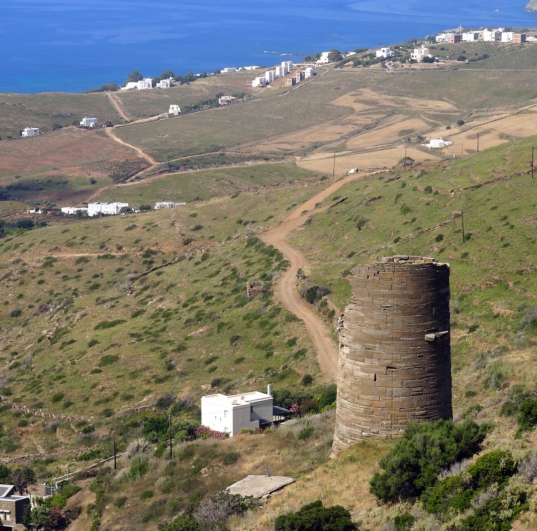 The tower of Agios Petros in Gavrio